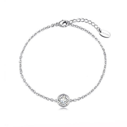 Crystal Anklet Created with Zircondia® Crystals - Philip Jones Jewellery