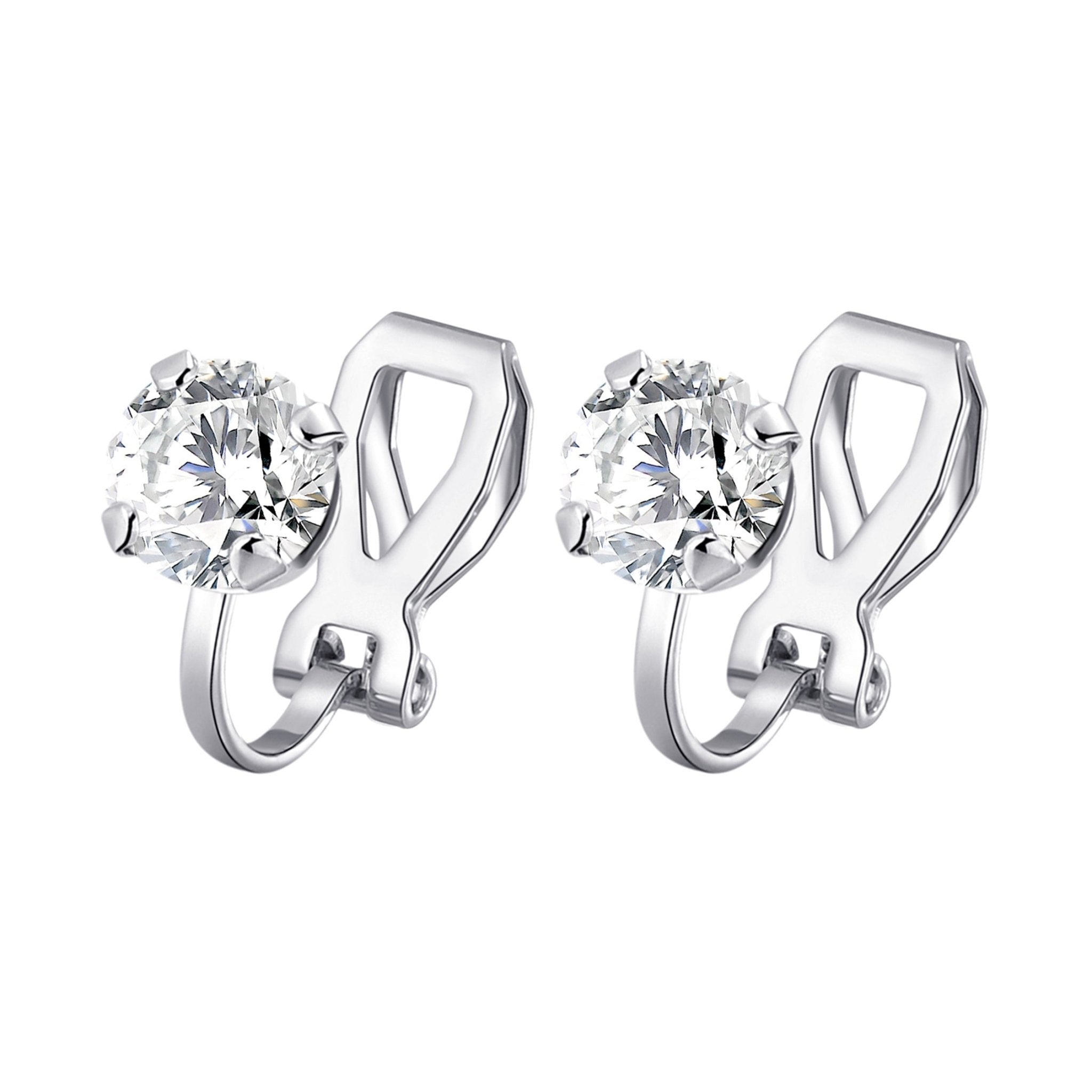 Crystal Clip On Earrings Created with Zircondia® Crystals - Philip Jones Jewellery