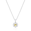 Daisy Necklace Created with Zircondia® Crystals - Philip Jones Jewellery