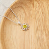 Daisy Necklace Created with Zircondia® Crystals - Philip Jones Jewellery