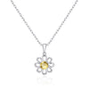 Daisy Necklace Created with Zircondia® Crystals - Philip Jones Jewellery