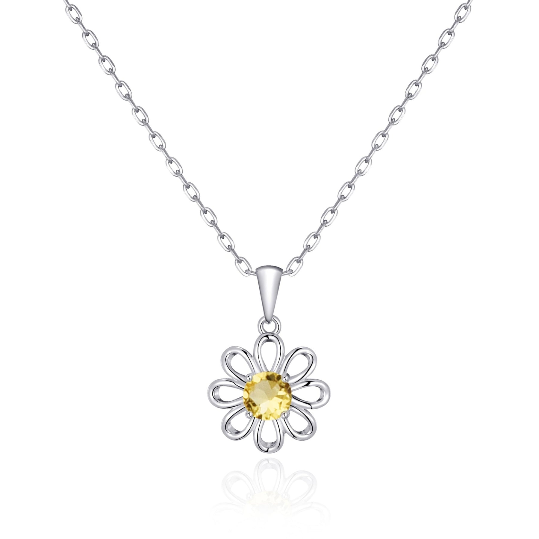 daisy necklace created with zircondia crystals 673098