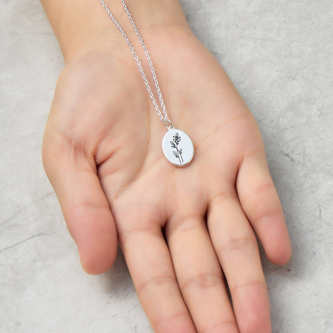 December Birth Flower Holly Berry Necklace - Philip Jones Jewellery