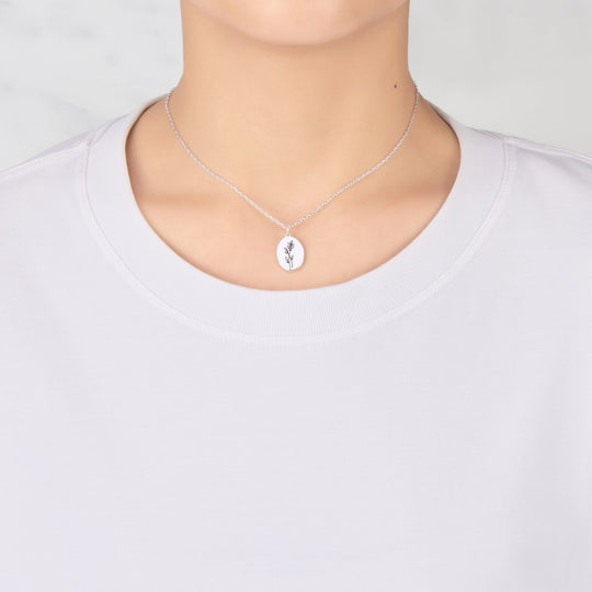 December Birth Flower Holly Berry Necklace with Card - Philip Jones Jewellery