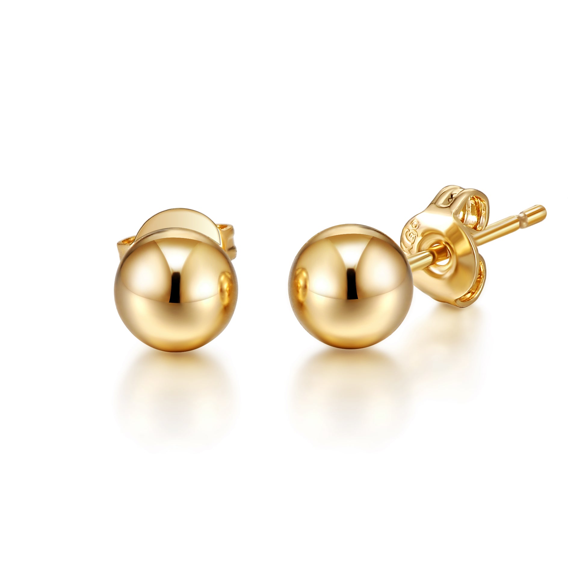 Gold Plated Ball Stud Earrings