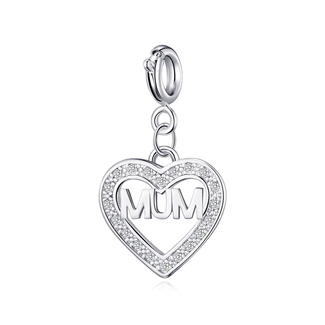 Family Birthday Heart Charms Created with Zircondia® Crystals - Philip Jones Jewellery