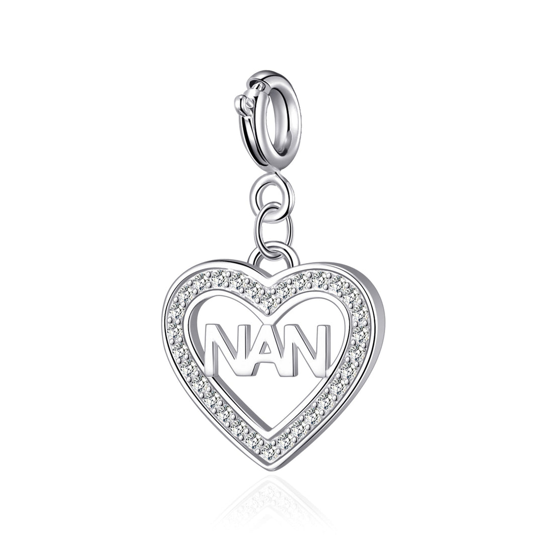 Family Birthday Heart Charms Created with Zircondia® Crystals - Philip Jones Jewellery