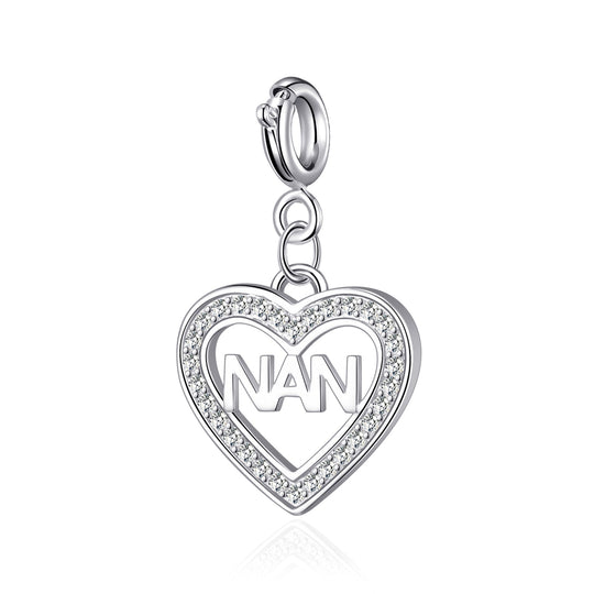 Family Birthday Heart Charms Created with Zircondia® Crystals - Philip Jones Jewellery