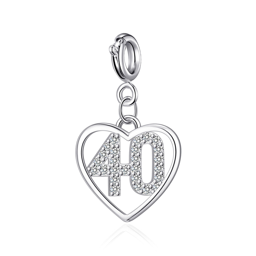 Family Birthday Heart Charms Created with Zircondia® Crystals - Philip Jones Jewellery