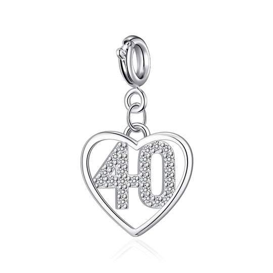 Family Birthday Heart Charms Created with Zircondia® Crystals - Philip Jones Jewellery