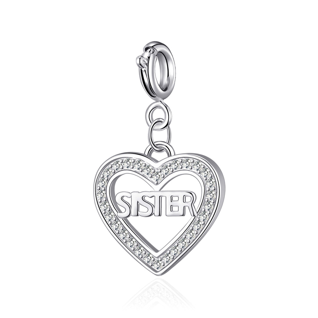 Family Birthday Heart Charms Created with Zircondia® Crystals - Philip Jones Jewellery