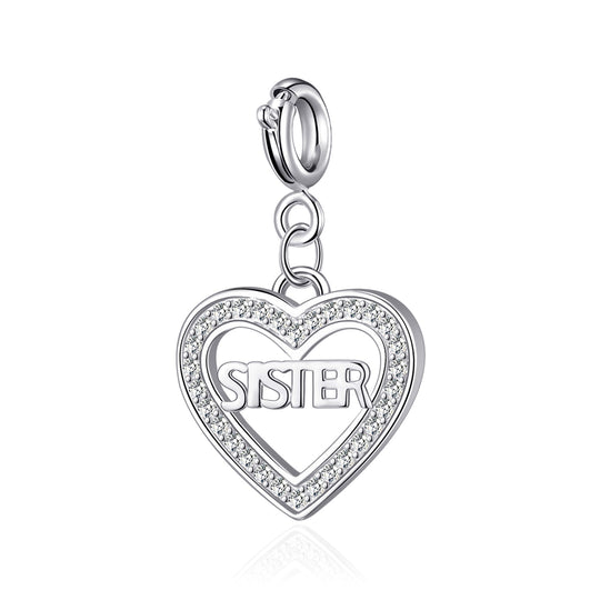 Family Birthday Heart Charms Created with Zircondia® Crystals - Philip Jones Jewellery
