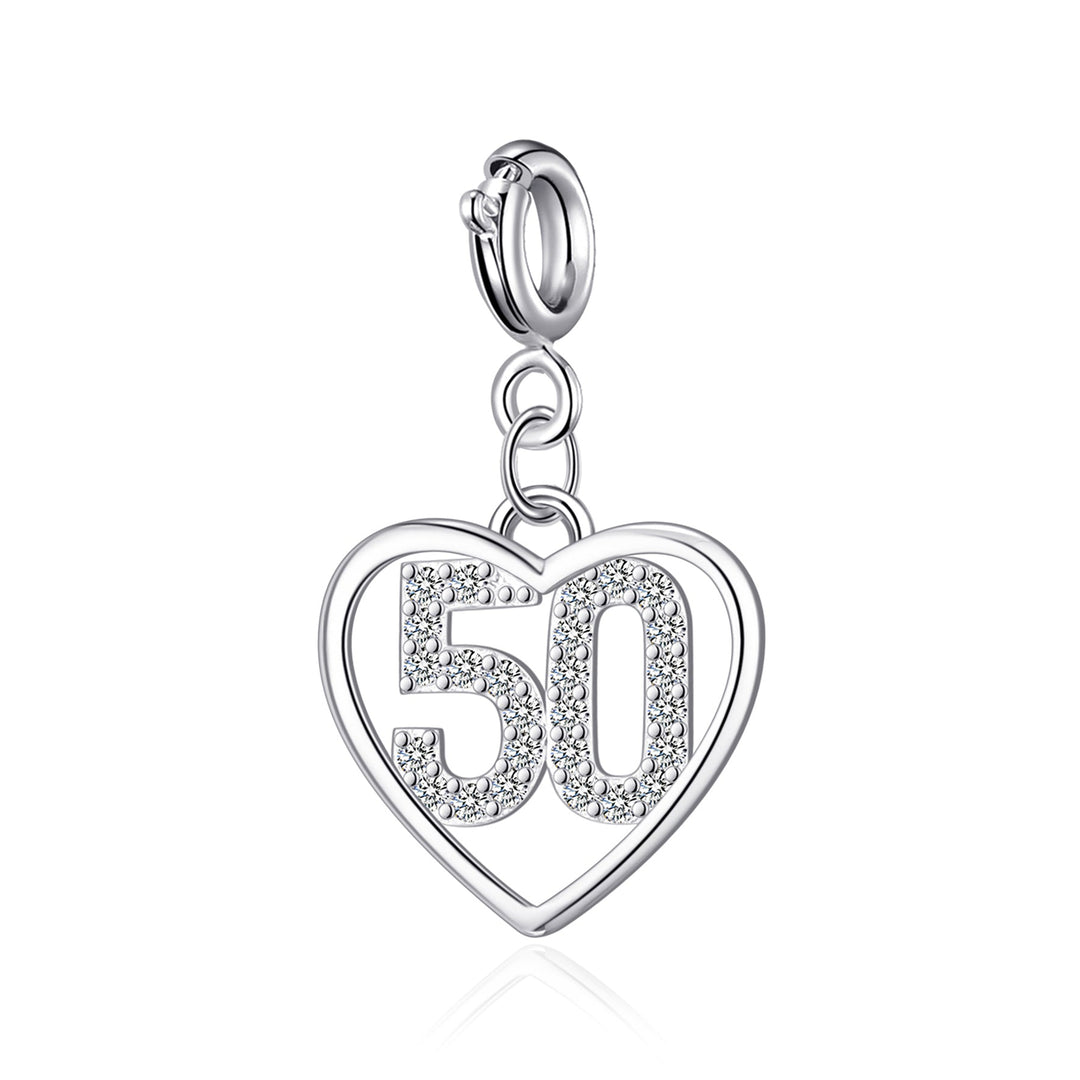 Family Birthday Heart Charms Created with Zircondia® Crystals - Philip Jones Jewellery