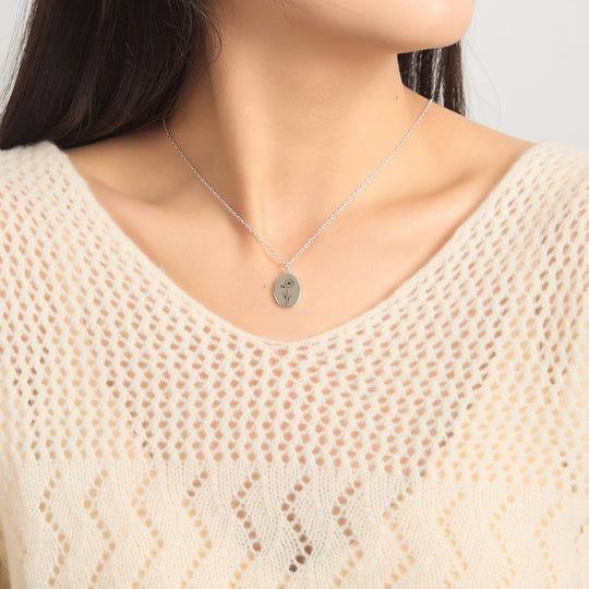 February Birth Flower Violet Necklace with Card - Philip Jones Jewellery