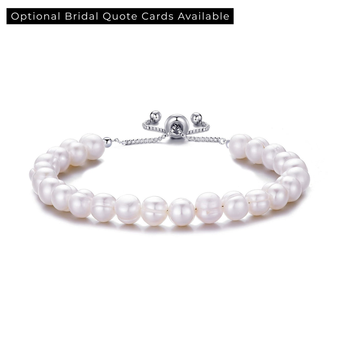 Freshwater Baroque Pearl Friendship Bridal Bracelet - Philip Jones Jewellery