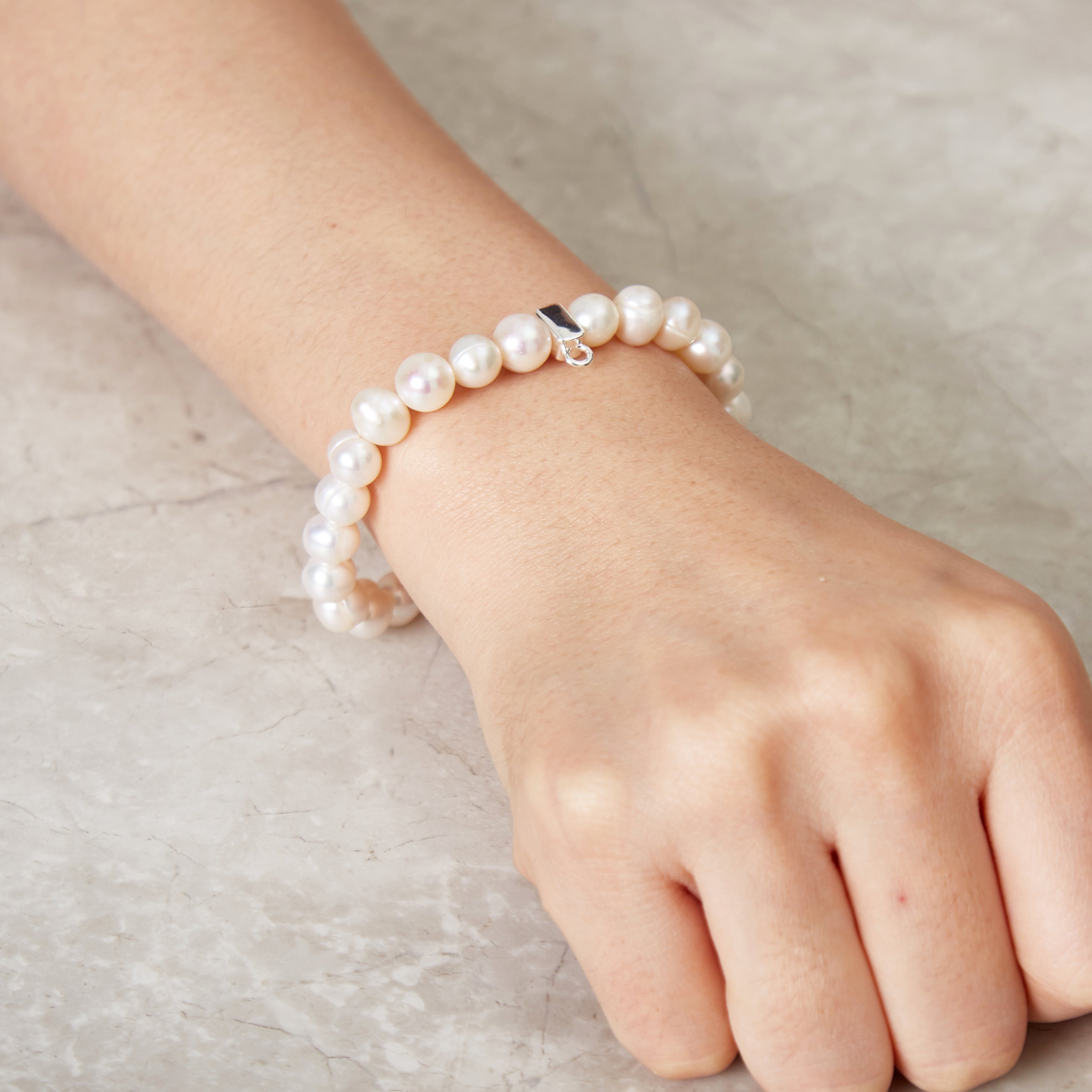 Freshwater Baroque Pearl Bracelet with Charm Created with Zircondia® Crystals