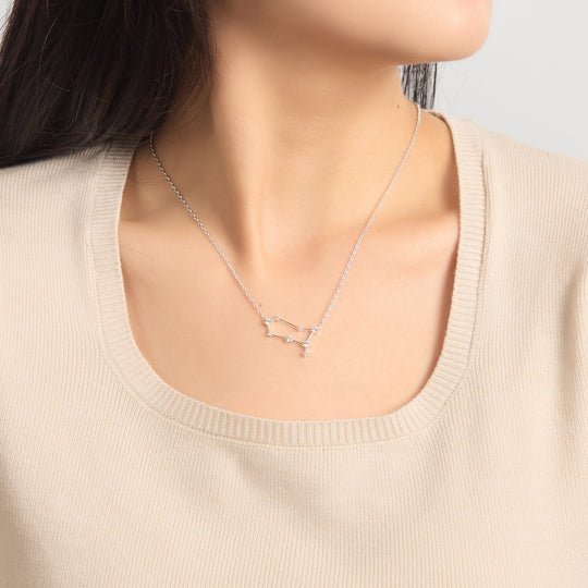Gemini Star Sign Zodiac Constellation Necklace and Quote Card with Zircondia® Crystals - Philip Jones Jewellery