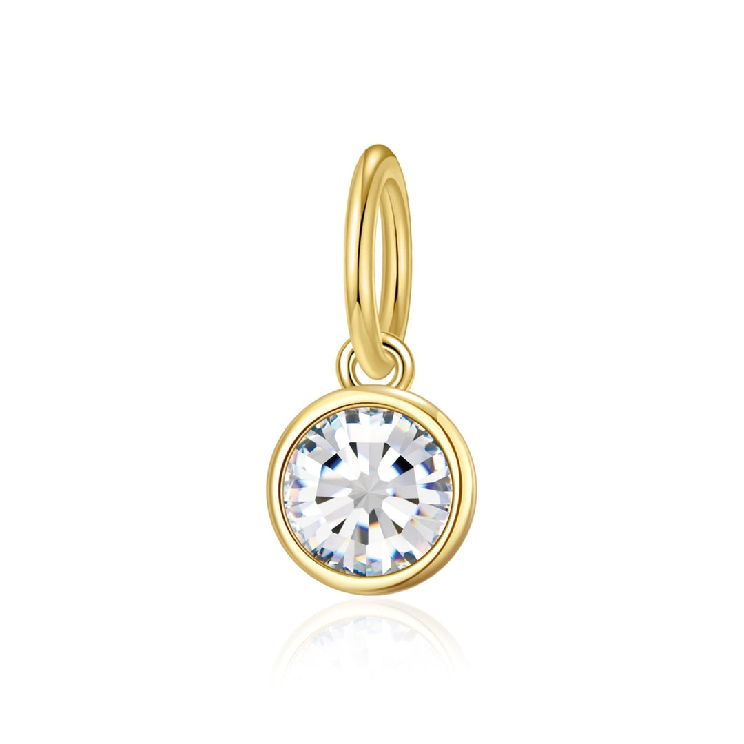 Gold Plated Birthstone Necklace Charms Created with Zircondia® Crystals - Philip Jones Jewellery