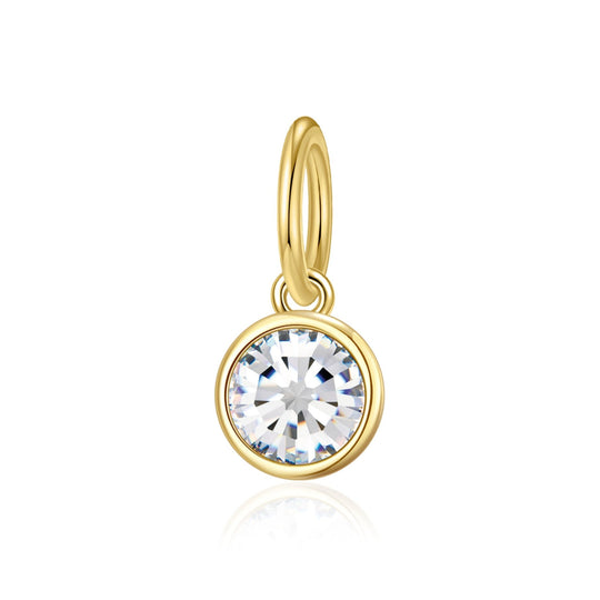 Gold Plated Birthstone Necklace Charms Created with Zircondia® Crystals - Philip Jones Jewellery