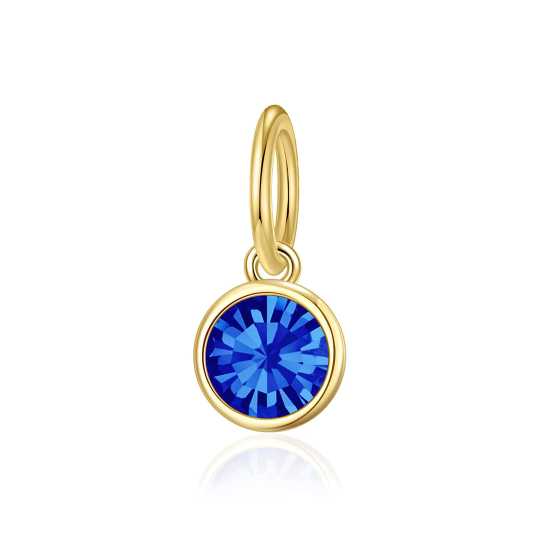 Gold Plated Birthstone Necklace Charms Created with Zircondia® Crystals - Philip Jones Jewellery