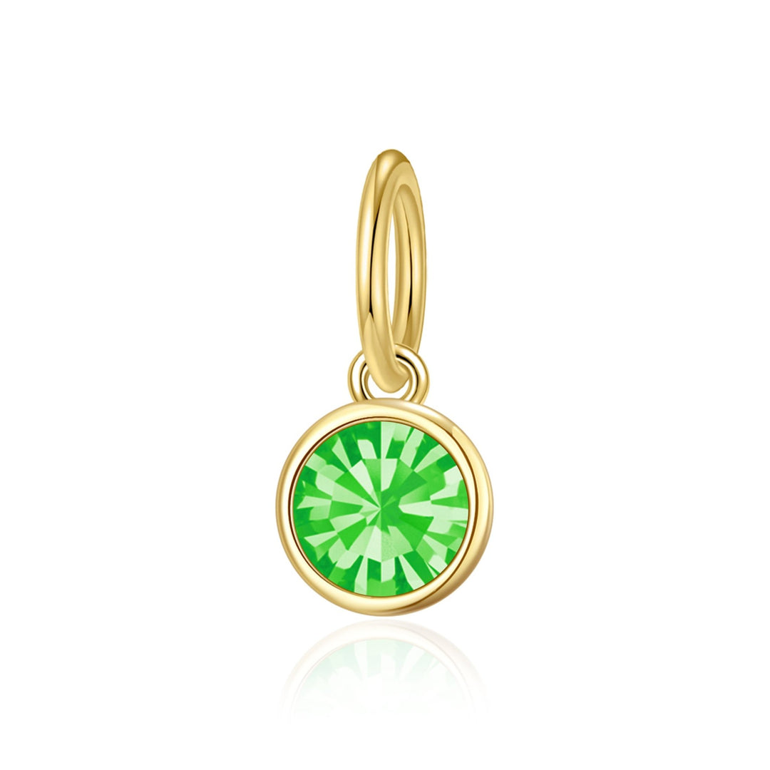 Gold Plated Birthstone Necklace Charms Created with Zircondia® Crystals - Philip Jones Jewellery