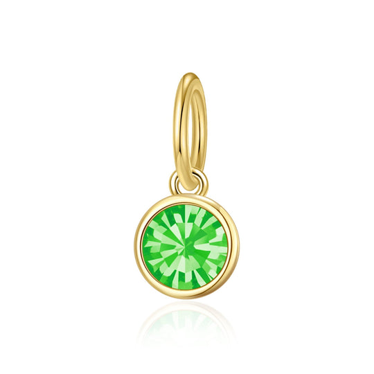 Gold Plated Birthstone Necklace Charms Created with Zircondia® Crystals - Philip Jones Jewellery