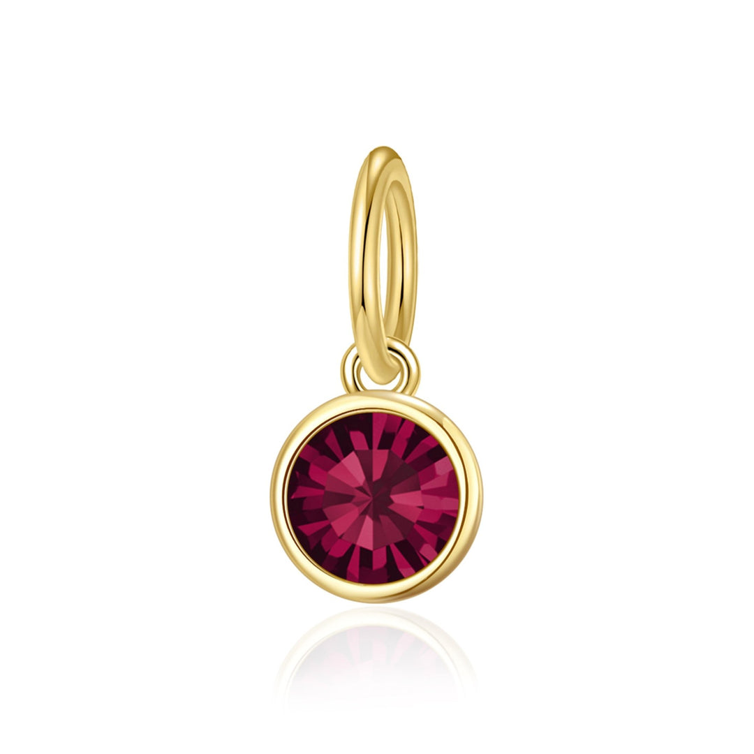 Gold Plated Birthstone Necklace Charms Created with Zircondia® Crystals - Philip Jones Jewellery