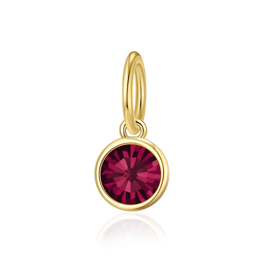 Gold Plated Birthstone Necklace Charms Created with Zircondia® Crystals - Philip Jones Jewellery