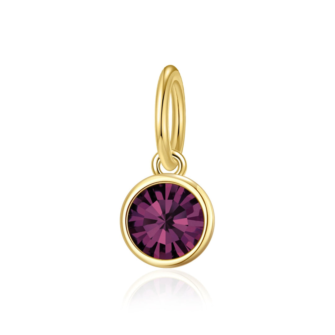 Gold Plated Birthstone Necklace Charms Created with Zircondia® Crystals - Philip Jones Jewellery