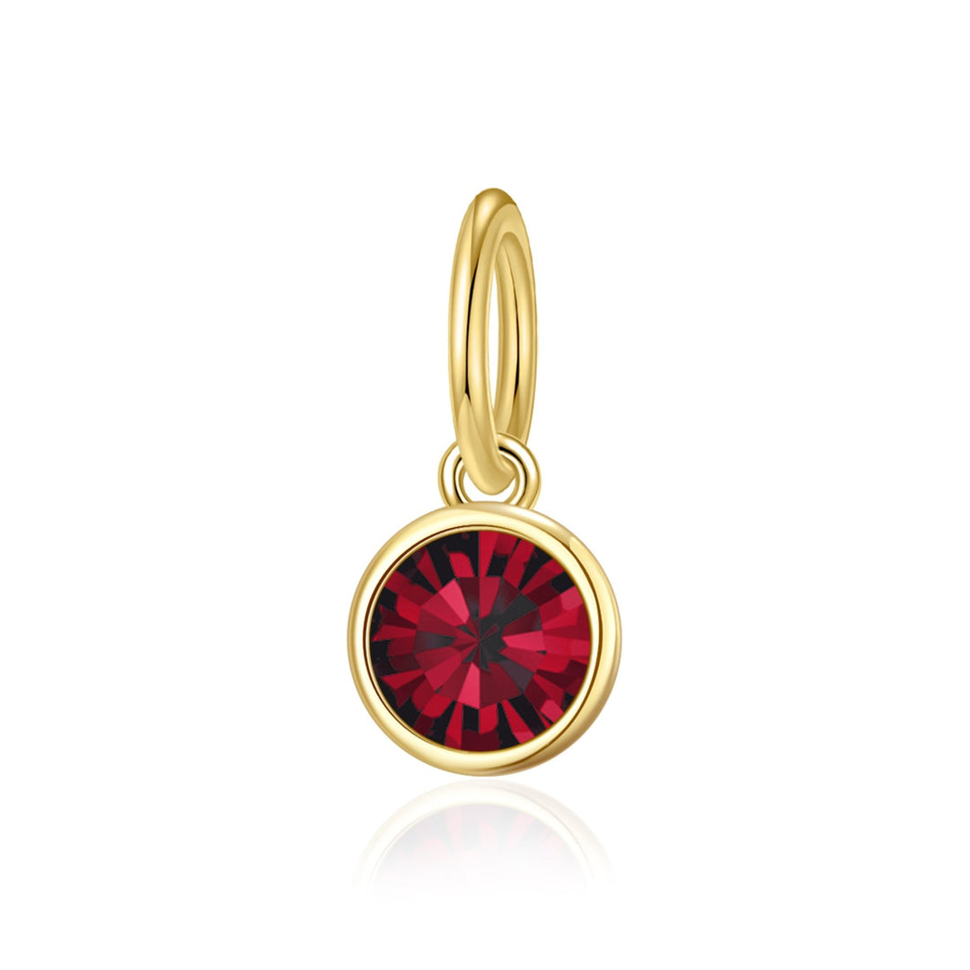 Gold Plated Birthstone Necklace Charms Created with Zircondia® Crystals - Philip Jones Jewellery