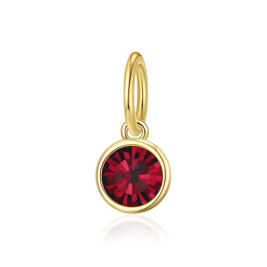 Gold Plated Birthstone Necklace Charms Created with Zircondia® Crystals - Philip Jones Jewellery