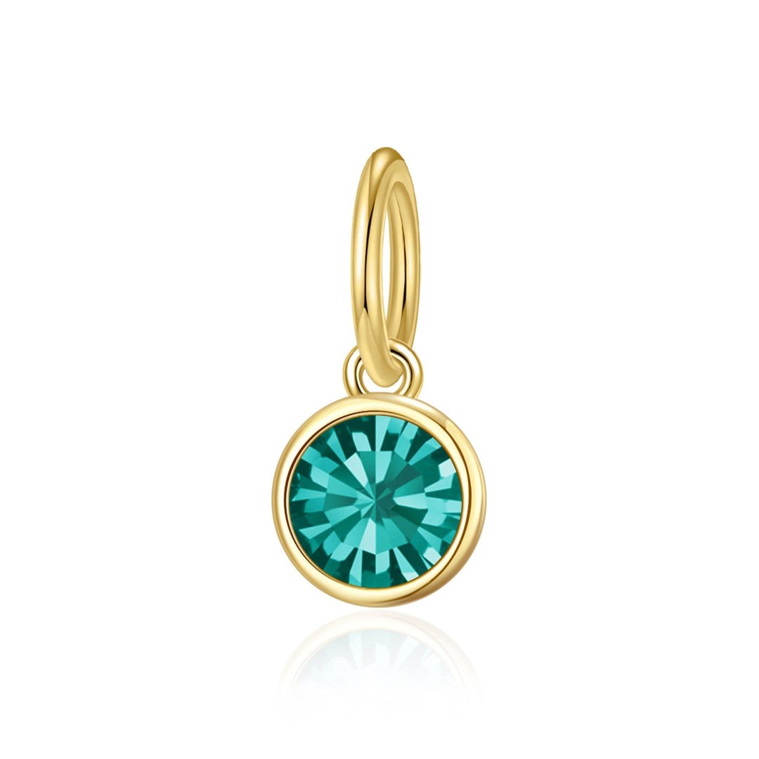 Gold Plated Birthstone Necklace Charms Created with Zircondia® Crystals - Philip Jones Jewellery