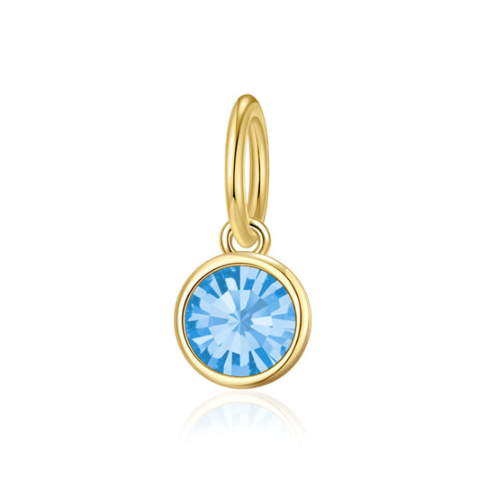 Gold Plated Birthstone Necklace Charms Created with Zircondia® Crystals - Philip Jones Jewellery
