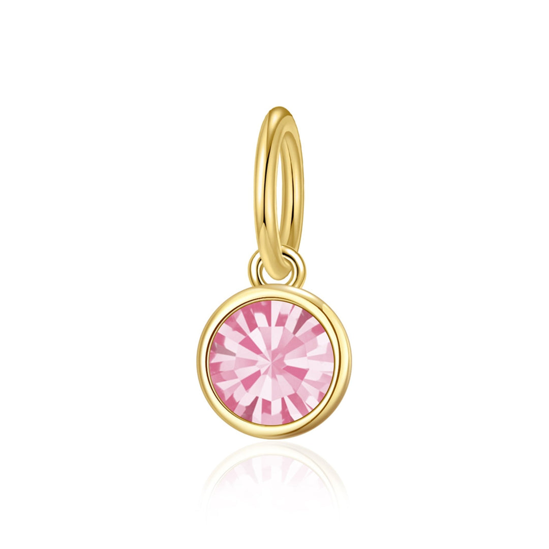 Gold Plated Birthstone Necklace Charms Created with Zircondia® Crystals - Philip Jones Jewellery