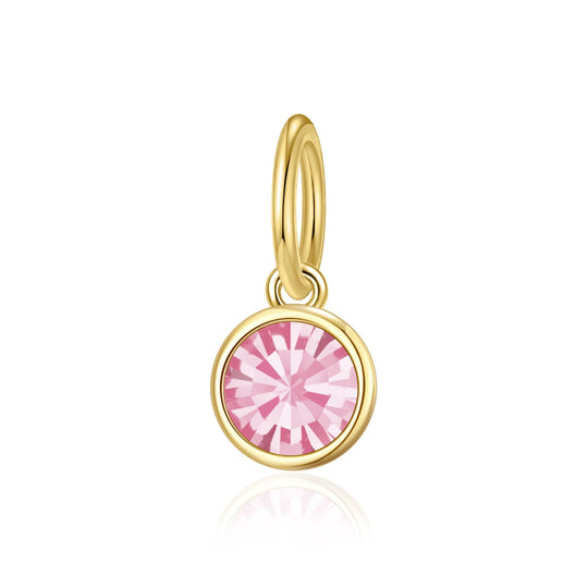 Gold Plated Birthstone Necklace Charms Created with Zircondia® Crystals - Philip Jones Jewellery