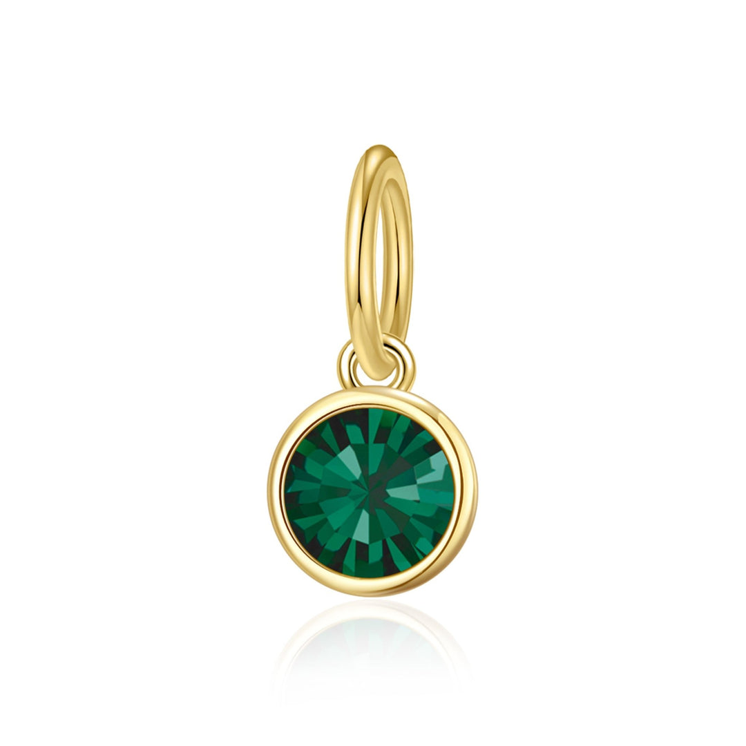 Gold Plated Birthstone Necklace Charms Created with Zircondia® Crystals - Philip Jones Jewellery