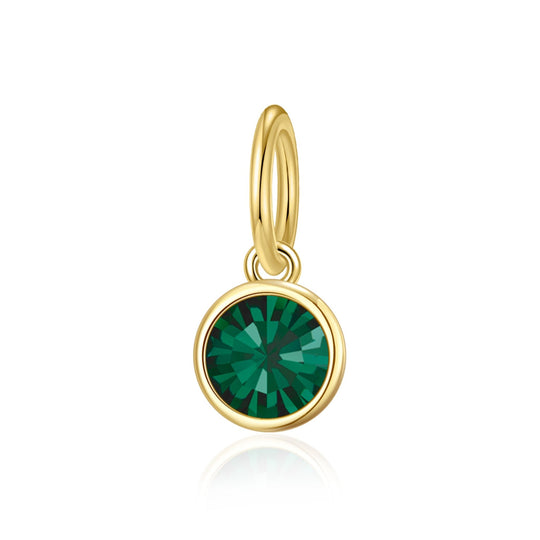 Gold Plated Birthstone Necklace Charms Created with Zircondia® Crystals - Philip Jones Jewellery