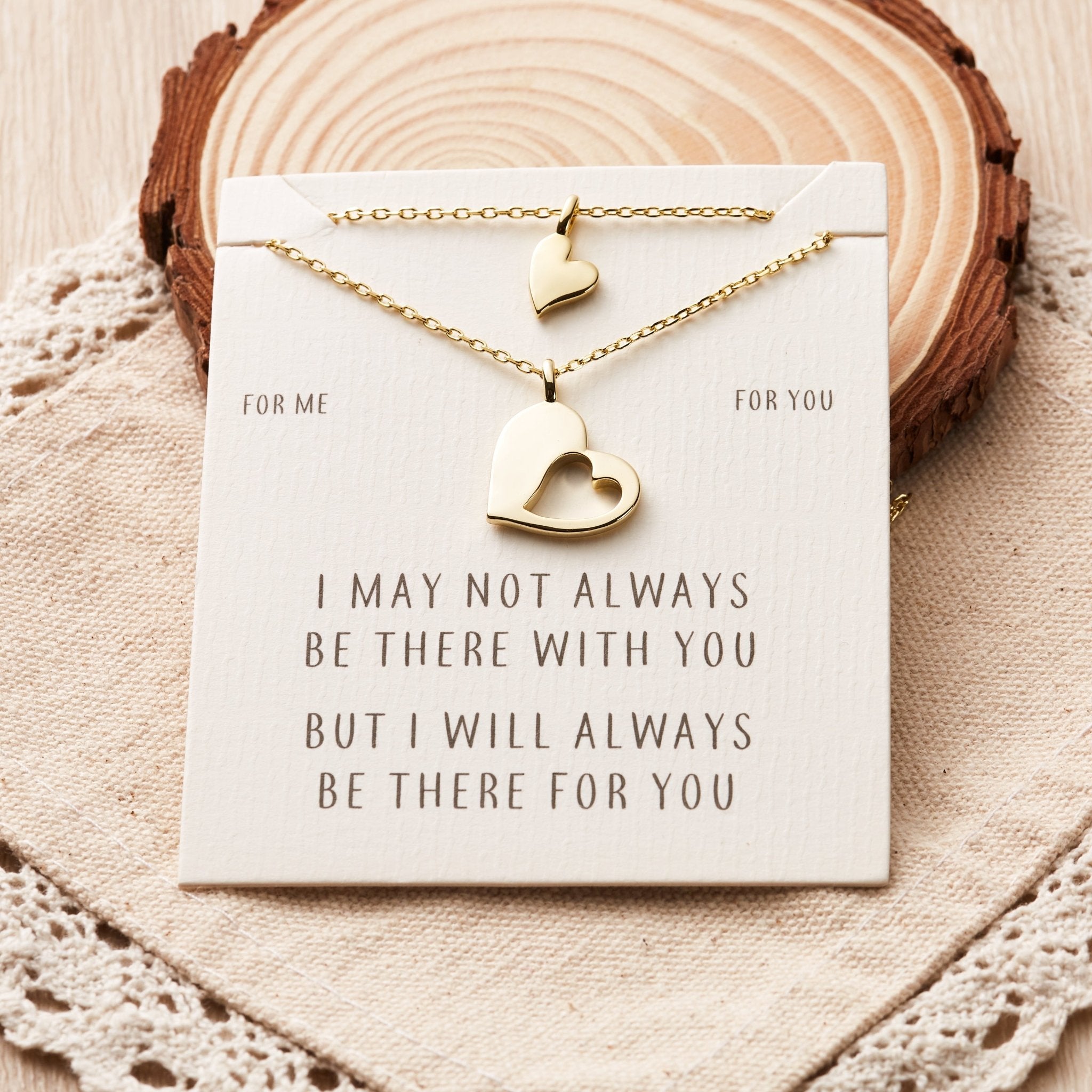 Gold Plated For Me For You Piece of My Heart Necklace Set - Philip Jones Jewellery