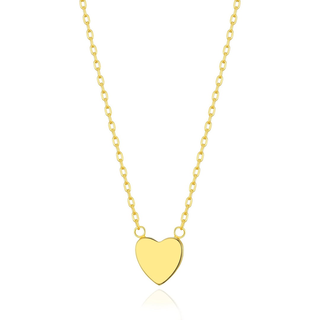 Gold Plated Heart Necklace - Philip Jones Jewellery