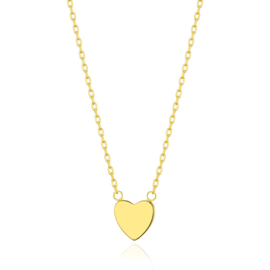 Gold Plated Heart Necklace - Philip Jones Jewellery