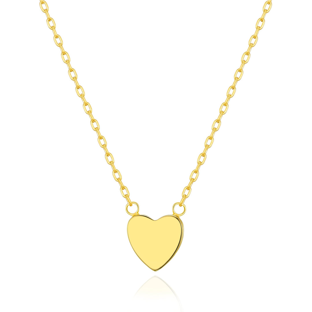 Gold Plated Heart Necklace - Philip Jones Jewellery