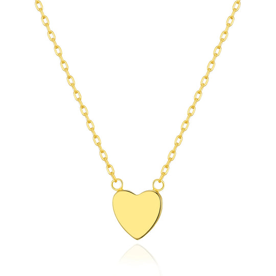 Gold Plated Heart Necklace - Philip Jones Jewellery