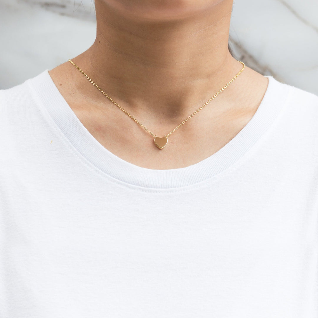 Gold Plated Heart Necklace with Quote Card - Philip Jones Jewellery