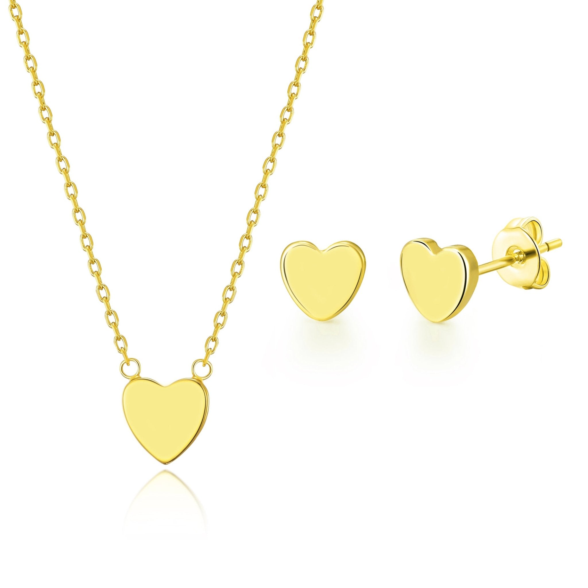 Gold Plated Heart Set - Philip Jones Jewellery