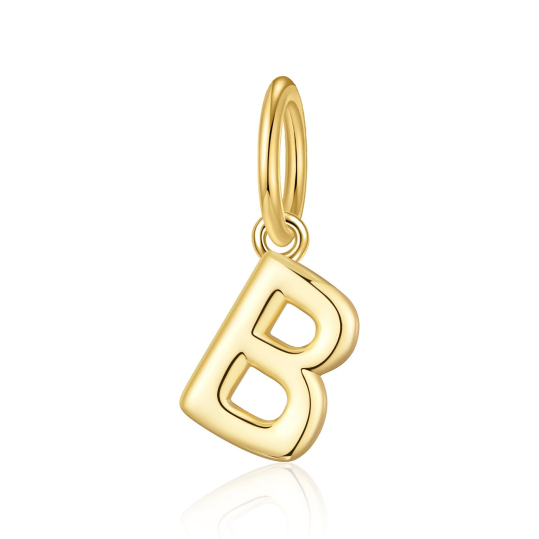 Gold Plated Initial Necklace Charms - Philip Jones Jewellery