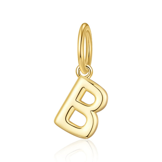 Gold Plated Initial Necklace Charms - Philip Jones Jewellery