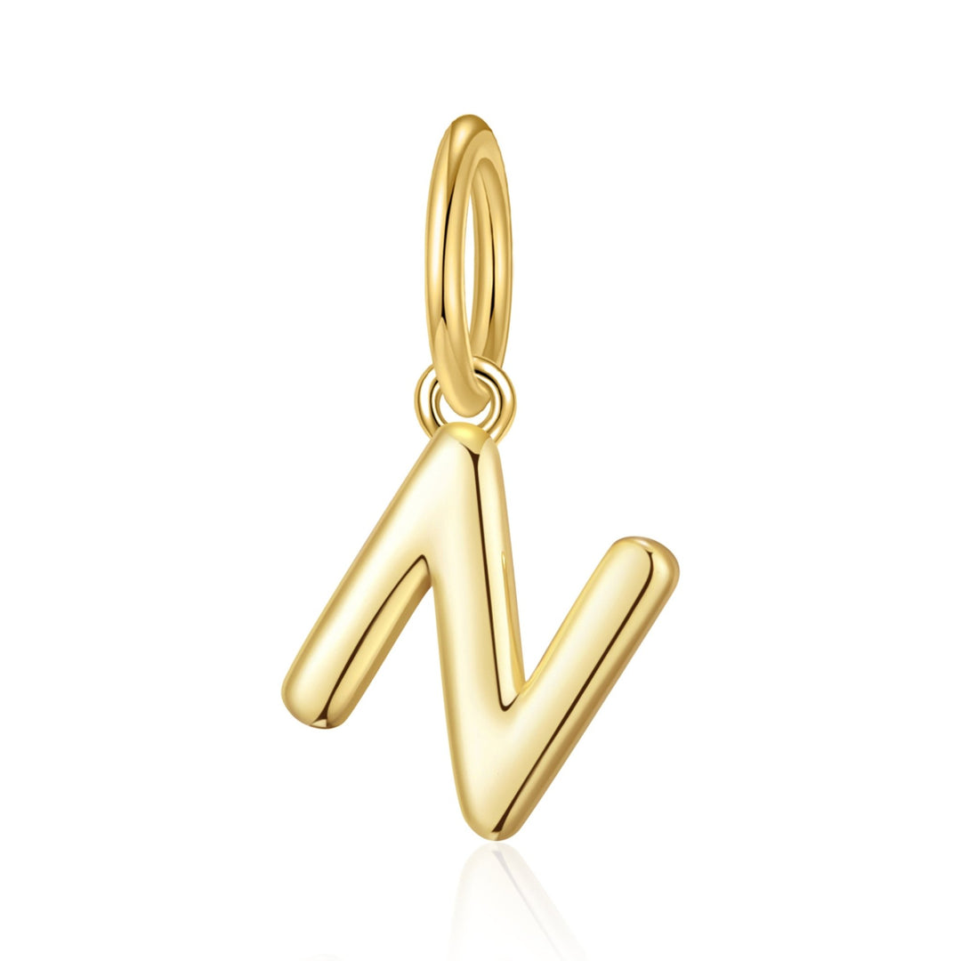 Gold Plated Initial Necklace Charms - Philip Jones Jewellery
