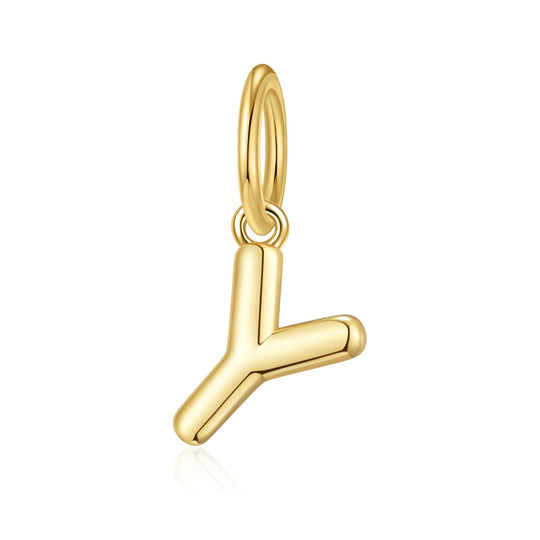 Gold Plated Initial Necklace Charms - Philip Jones Jewellery