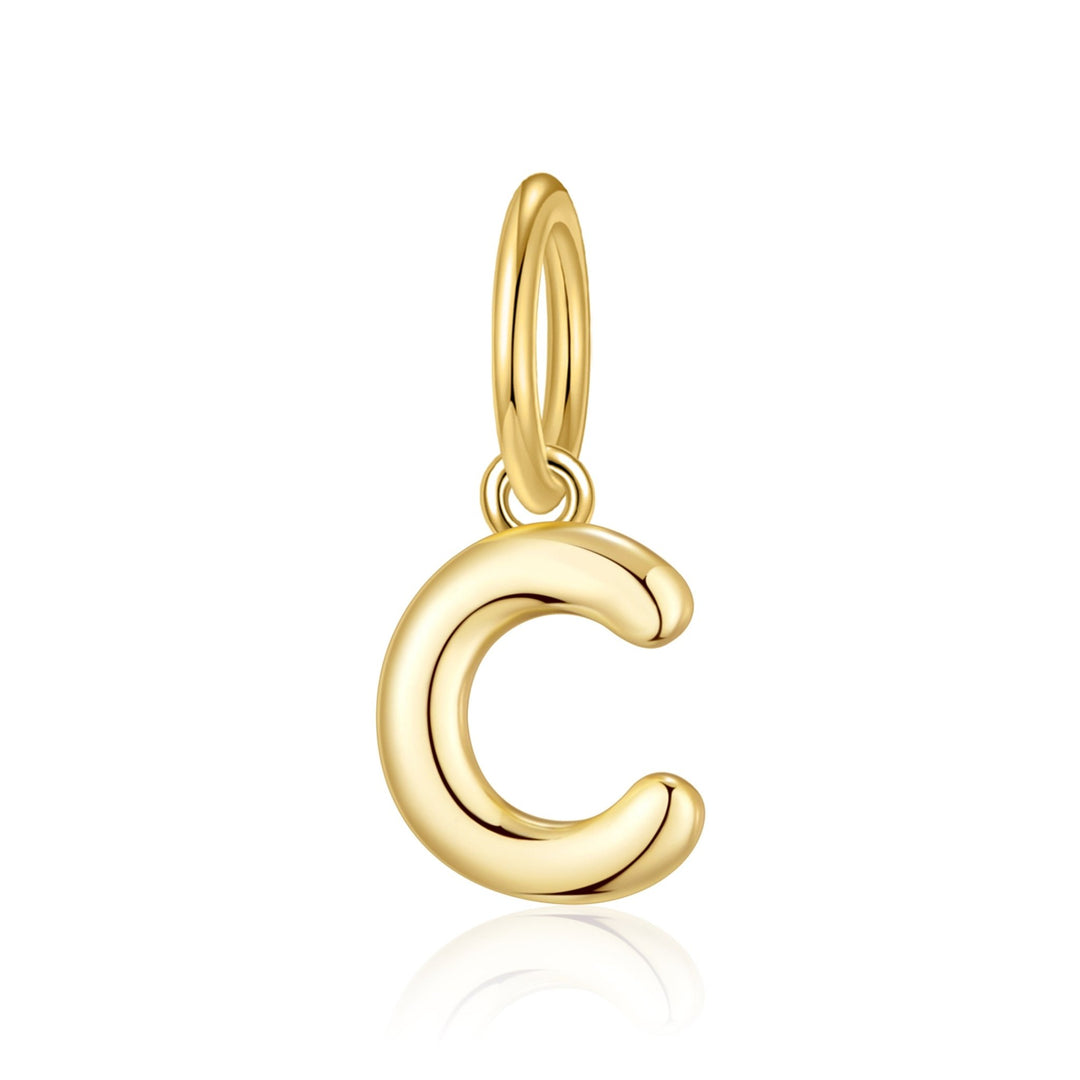 Gold Plated Initial Necklace Charms - Philip Jones Jewellery