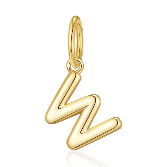 Gold Plated Initial Necklace Charms - Philip Jones Jewellery